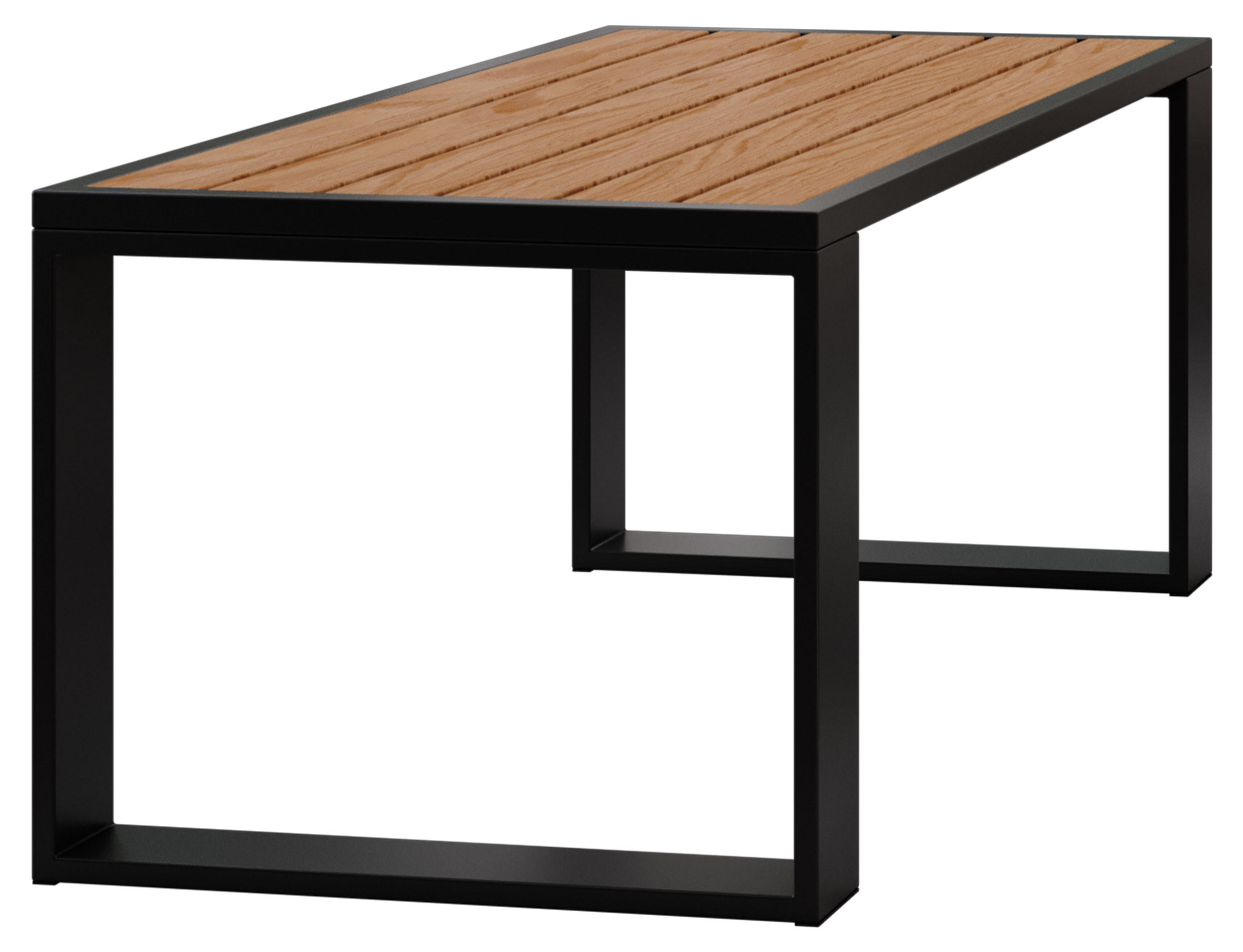 MKS Gartenbeistelltisch Schwarz 122x55x65 cm