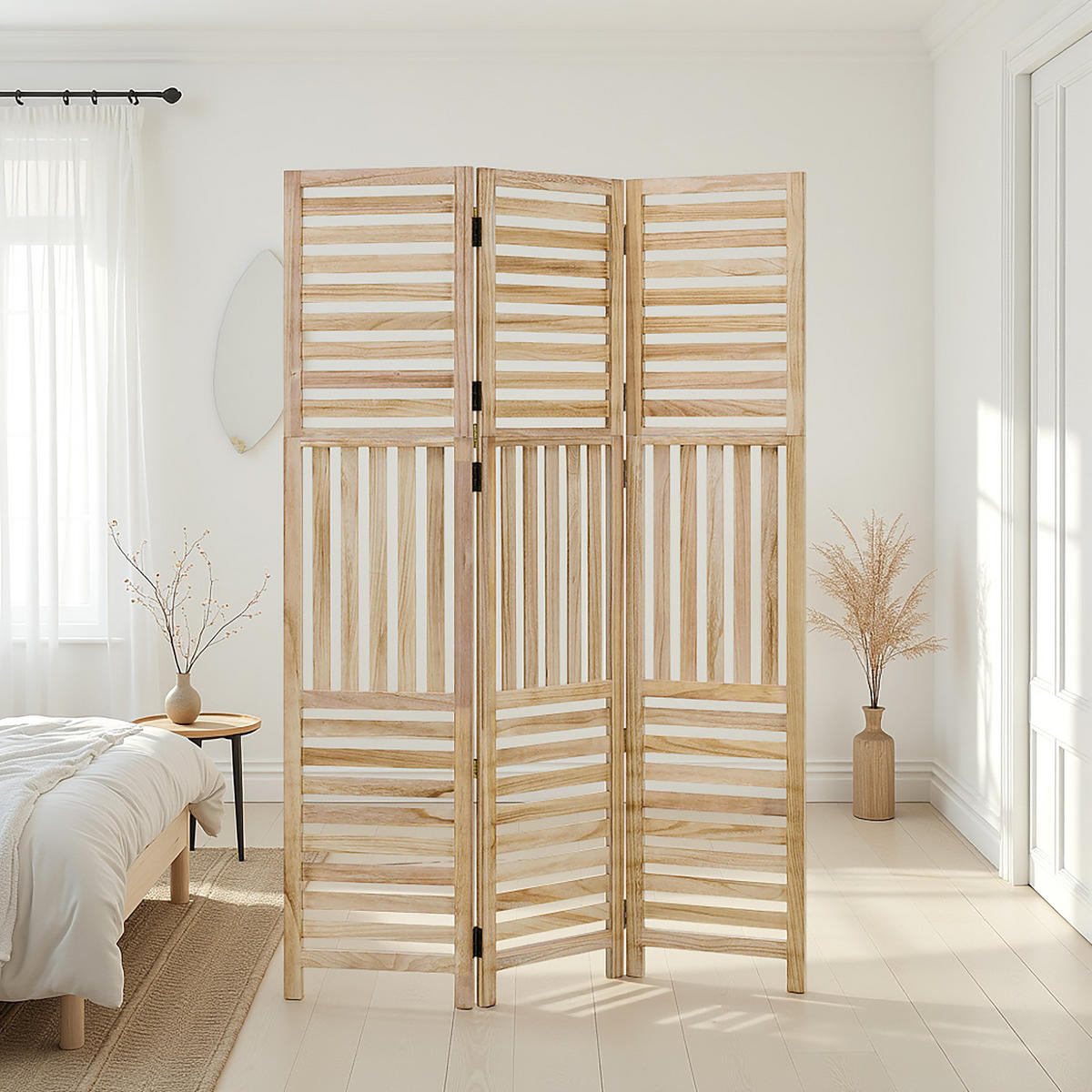 PARAVENT 120/170 cm Natur Holz - Beige, Holz (120/170/2cm) - Homestyle4u