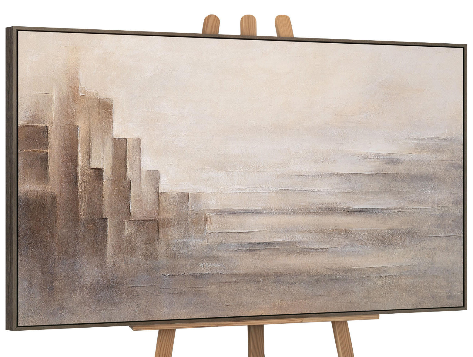 GEMÄLDE Grenzen der Illusion Schattenfugenrahmen Grau 120x80 cm - Grau, Holz (120/80cm) - YS-art gallery