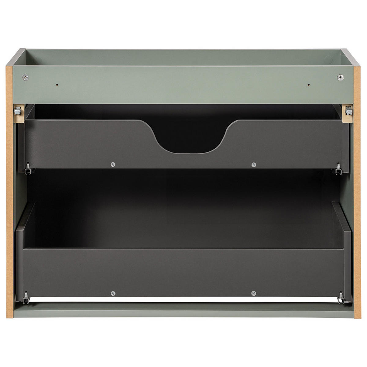 BADMÖBEL-SET 2-TLG. Newport-56 - Grün, Holzwerkstoff (80/200/40cm) - Lomado