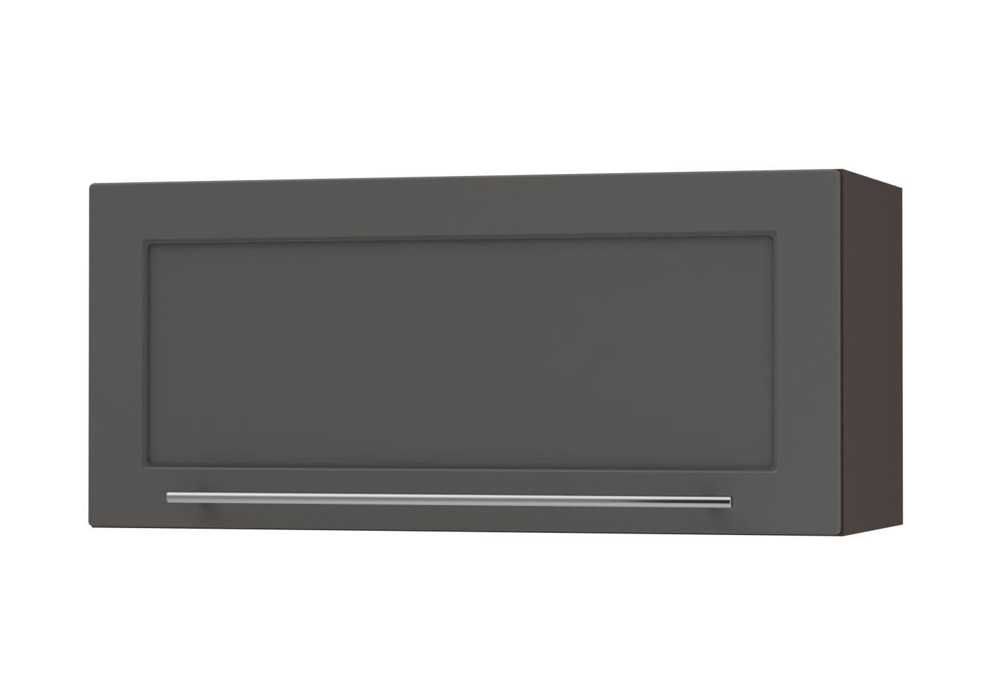 KLAPPHÄNGESCHRANK Kvantum W4BS/80 Graphit Matt / Lava Matt 80 / 32,5 / 36cm - Dunkelgrau/Graphitfarben, Holz/Holzwerkstoff (80/36/32.5cm) - Feldmann-Wohnen
