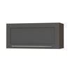 KLAPPHÄNGESCHRANK Kvantum W4BS/80 Graphit Matt / Lava Matt 80 / 32,5 / 36cm - Dunkelgrau/Graphitfarben, Holz/Holzwerkstoff (80/36/32.5cm) - Feldmann-Wohnen