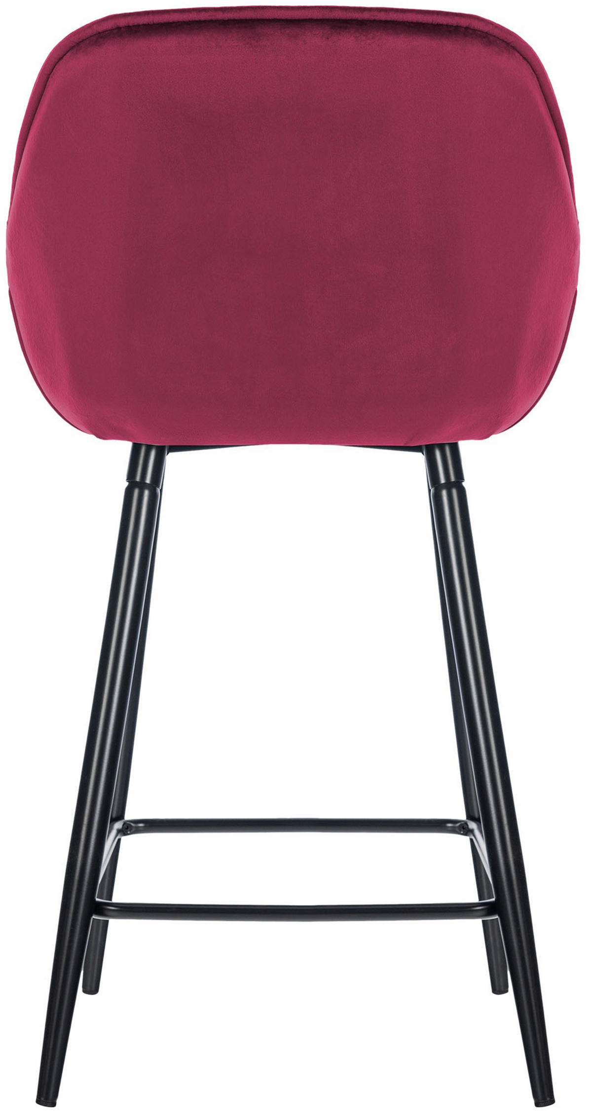 BARHOCKER 2er Set Gibal 76 Samt lila - Lila/Schwarz, Textil/Metall (54/103/57.5cm) - TPFLiving