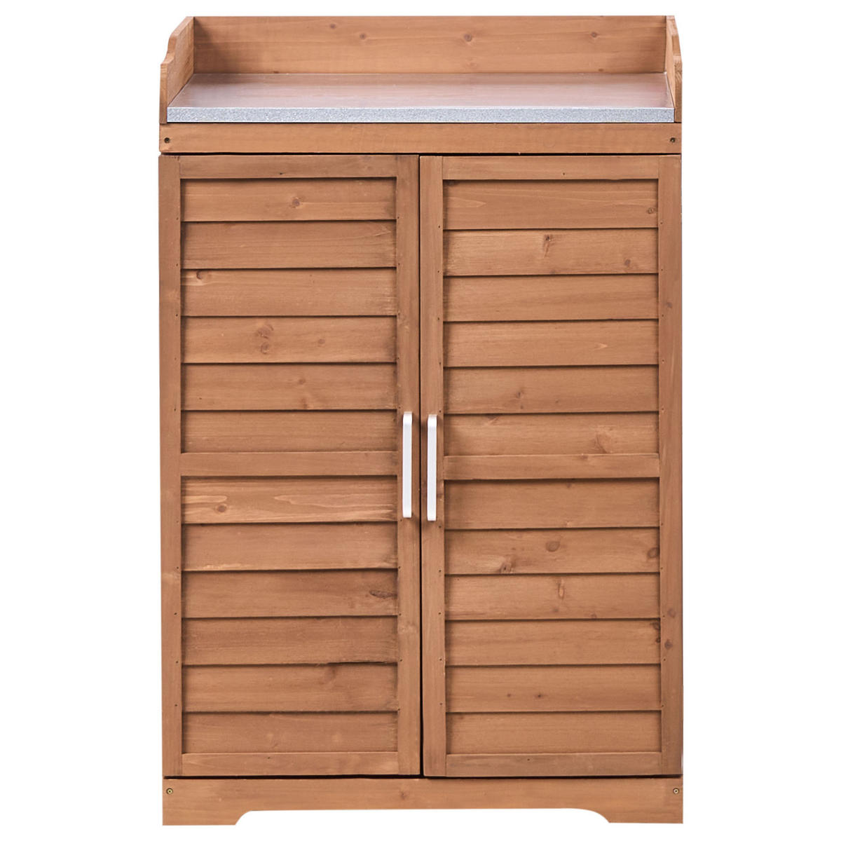 PFLANZTISCH 67/100 cm Tannenholz Braun Tereville - Braun, Holz - Beliani
