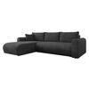 ECKSOFA Eliwo - Anthrazit/Schwarz, Holz/Textil (252/158cm) - MIRJAN24