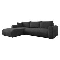 ECKSOFA Eliwo - Anthrazit/Schwarz, Holz/Textil (252/158cm) - MIRJAN24