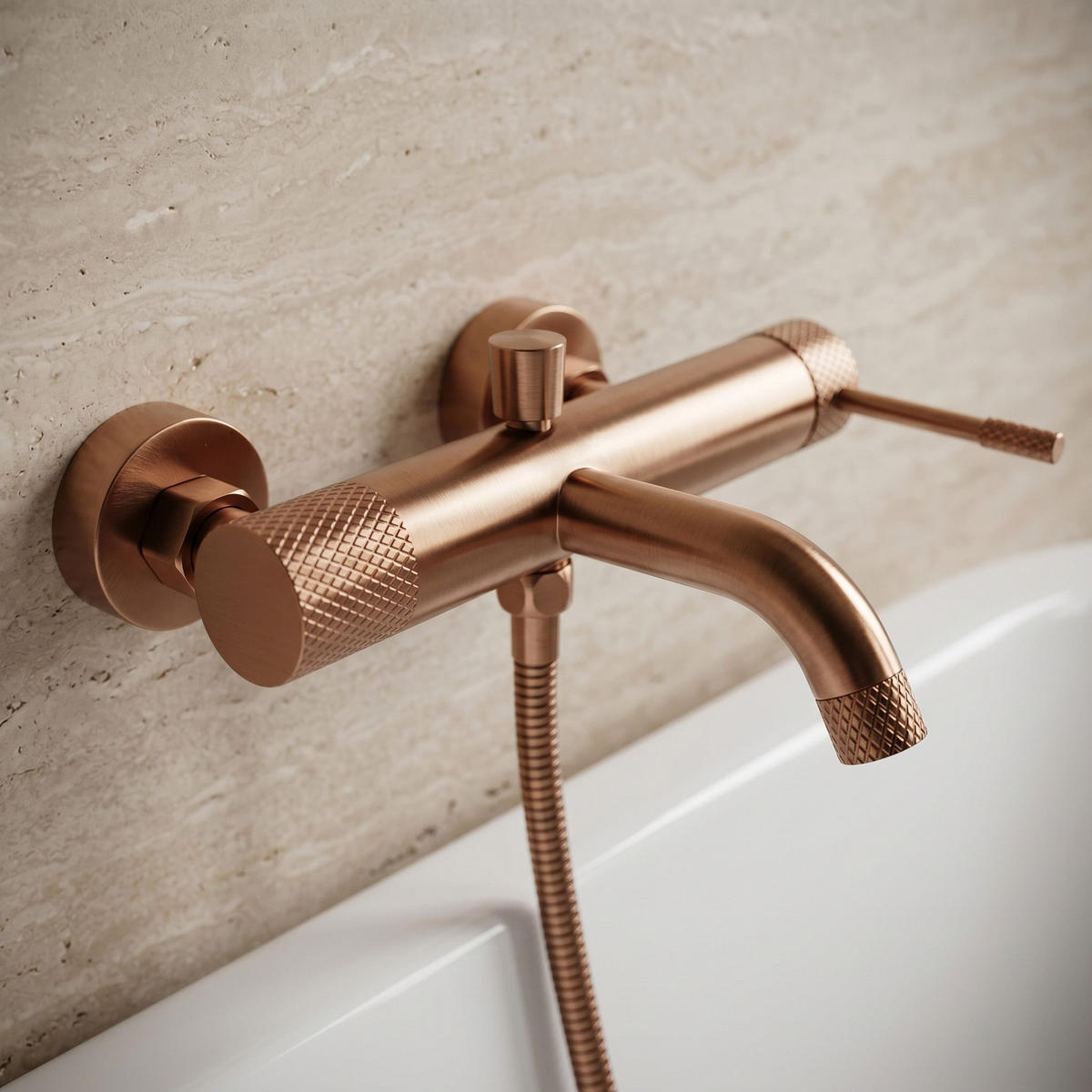 WANNENARMATUR Rea Venti Brush Copper - Kupferfarben, Metall (10/10/23cm) - REA