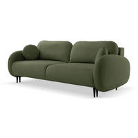 SCHLAFSOFA SOFTI, Sofa mit Schlaffunktion und Bettkasten, Farbe: Grün, Velourstoff - Grün, Textil (232/95/109cm) - Sepro Meble