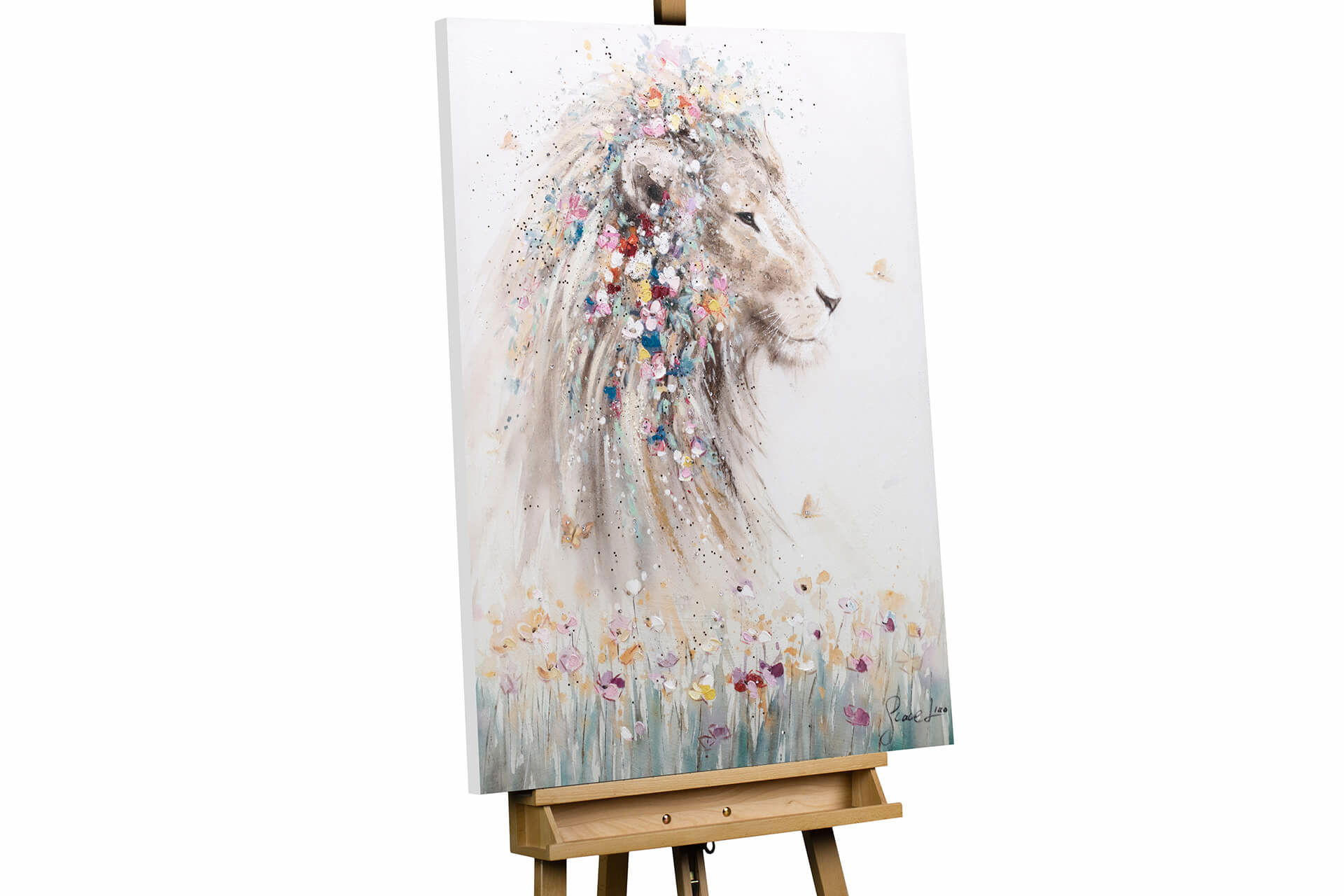 ACRYLBILD HANDGEMALT 75/100 cm - Taupe/Beige, Holz/Textil (1.7/100cm) - KUNSTLOFT