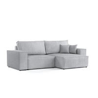 ROHOVÁ SEDAČKA CAVO, textil, Světle šedá - černá/světle šedá, dřevo/kompozitní dřevo (255/148cm) - AltaBeds