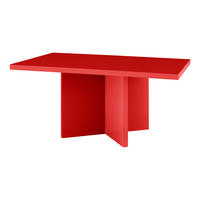 COUCHTISCH mit laminiertem-Platte 3cm Rot 100/60 cm - Rot, Holzwerkstoff (60/100/42cm) - RNT By Really Nice Things