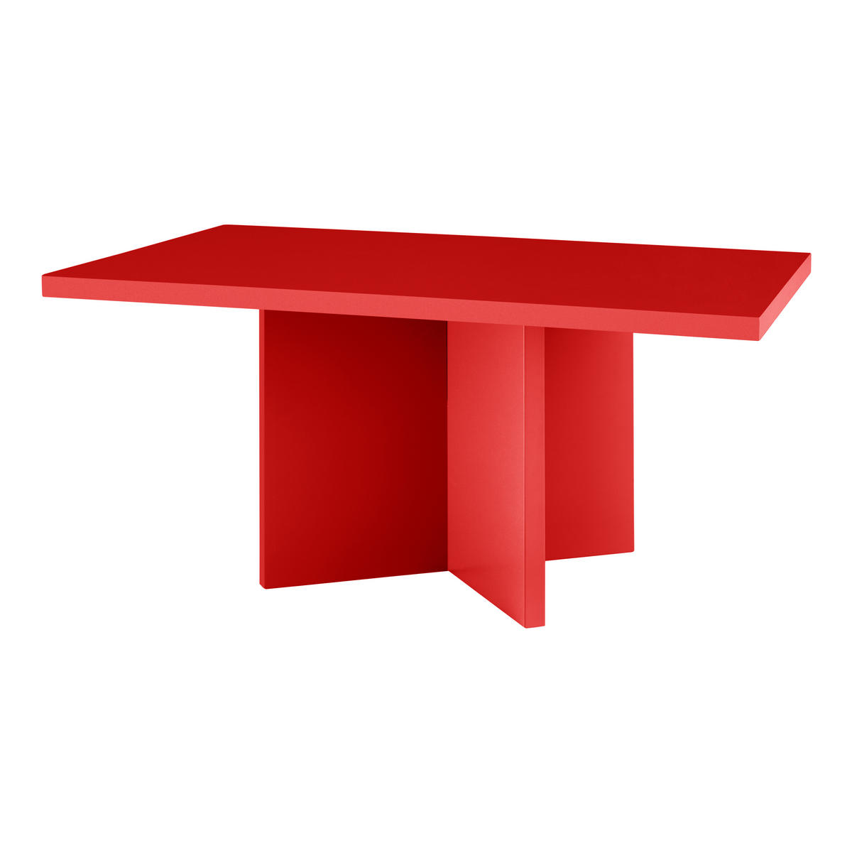 COUCHTISCH mit laminiertem-Platte 3cm Rot 100/60 cm - Rot, Holzwerkstoff (60/100/42cm) - RNT By Really Nice Things