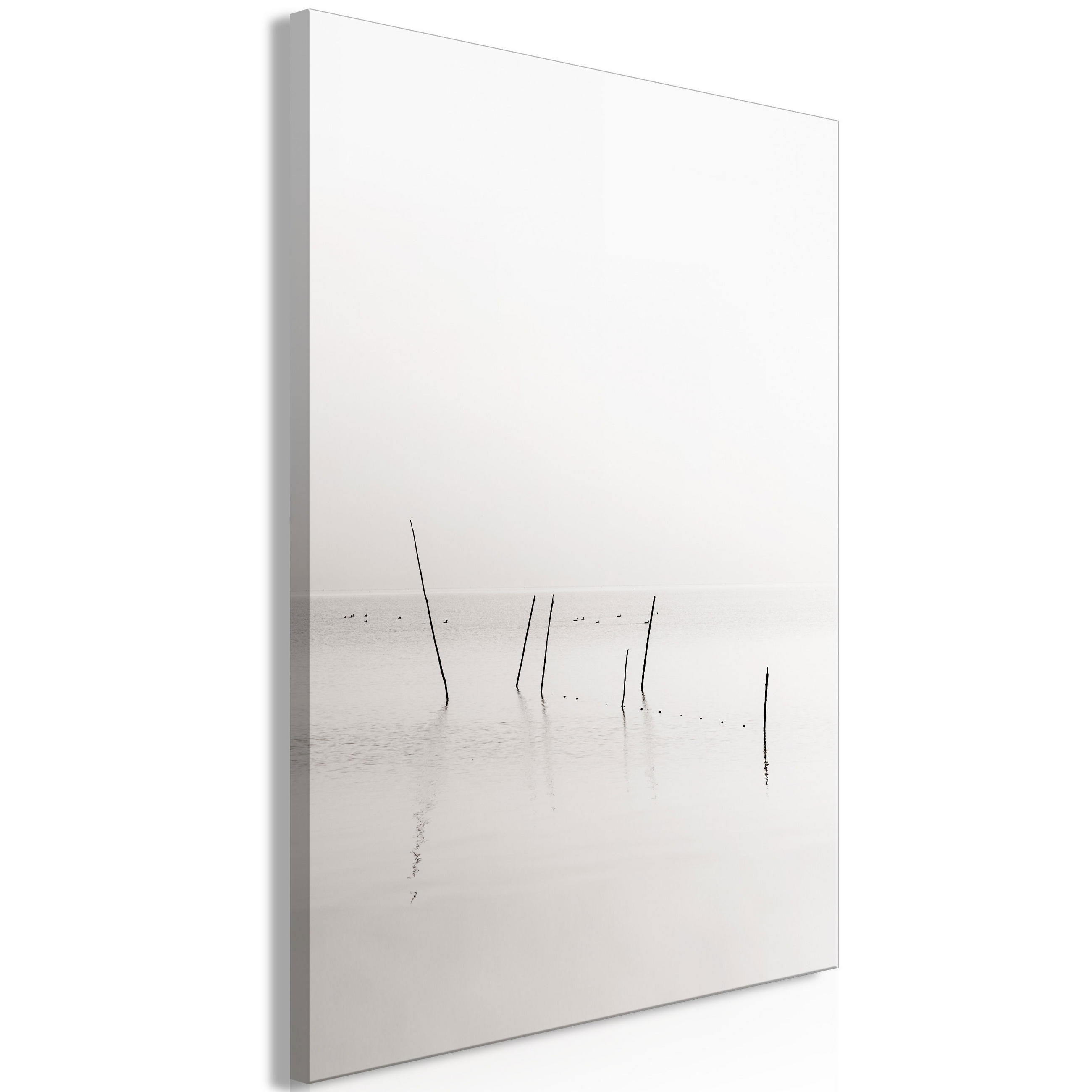KUNSTDRUCK Grau 60/90 cm - Schwarz/Grau, Textil (60/90cm) - KUNSTLOFT