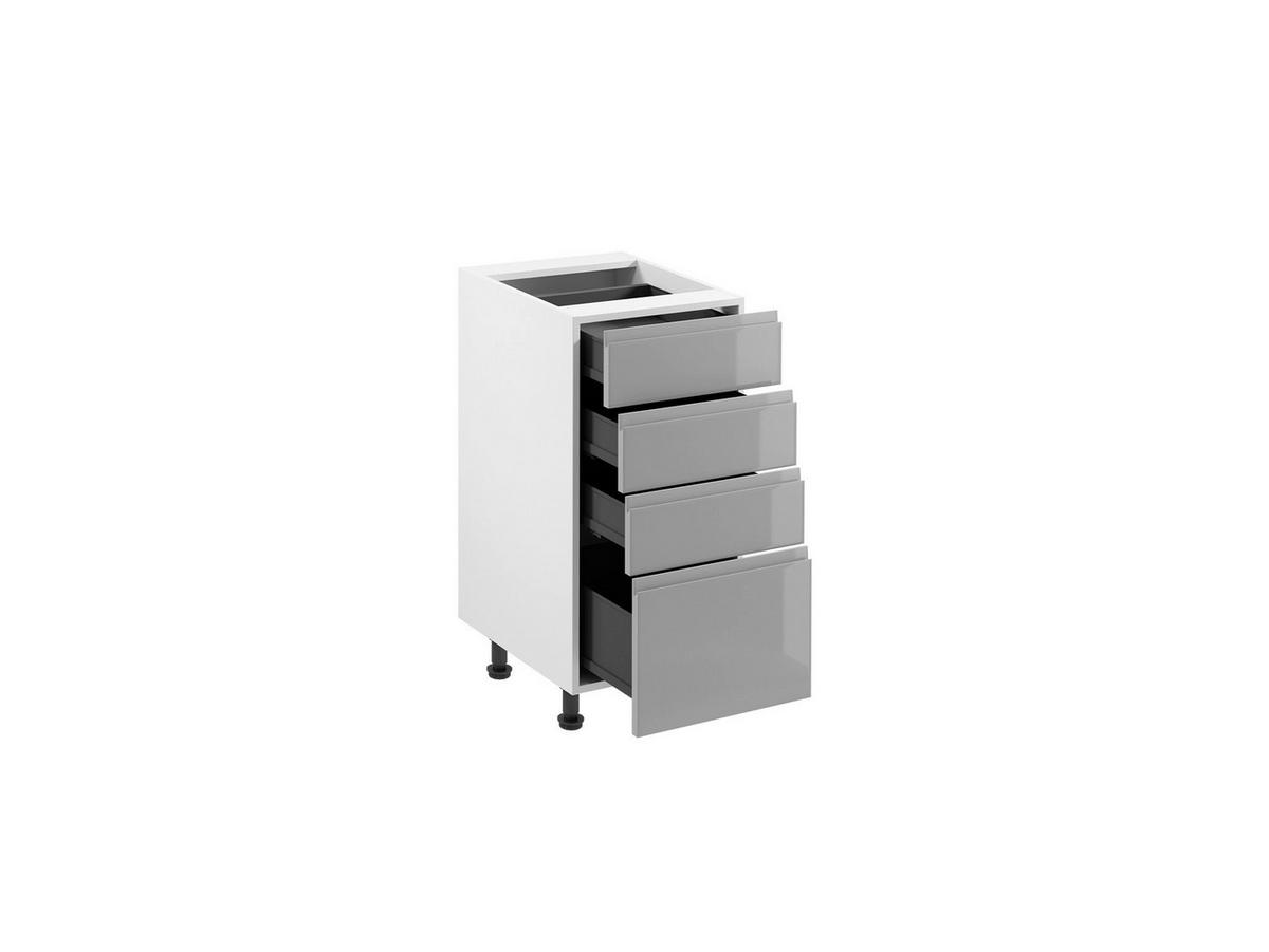 UNTERSCHRANK – 40 cm – D40S4 – Velmora – Grau - Grau, Holzwerkstoff (40/82/47cm) - ROYAL24_MARKT
