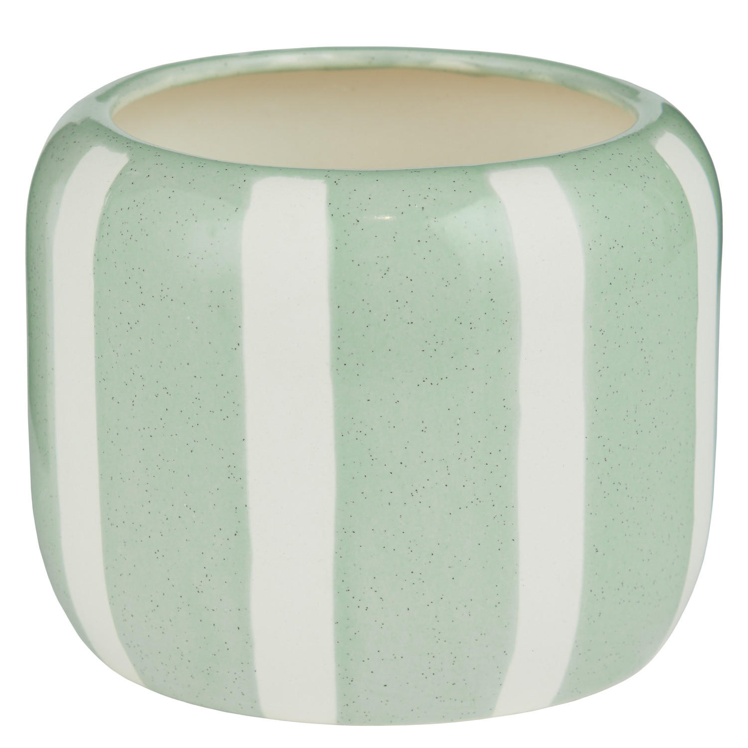 BLUMENTOPF Lines - Weiß/Mintgrün, Keramik (12cm) - Butlers