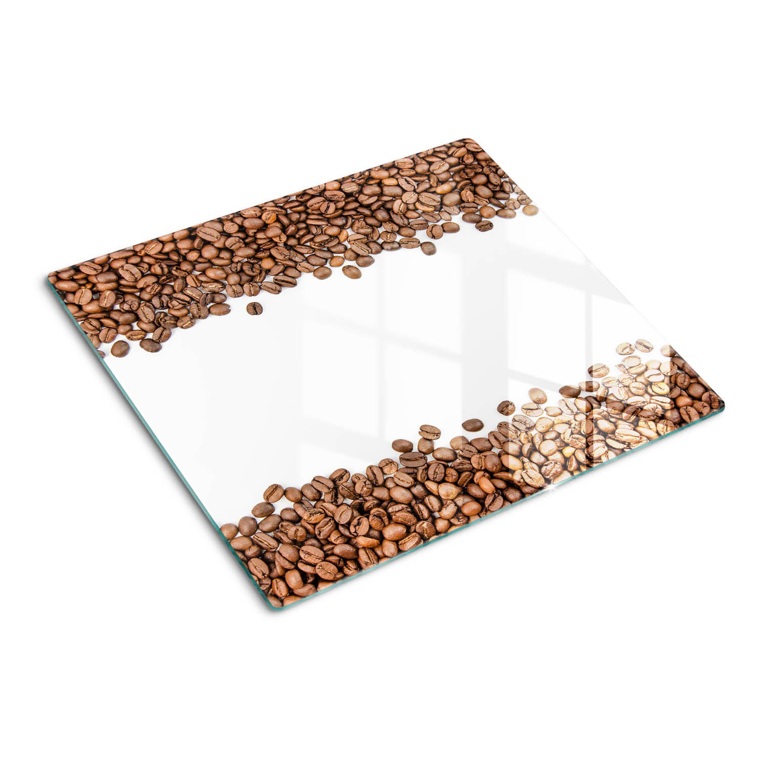 GLASPLATTE 60x52 cm Kaffeebohnen - Braun, Glas (60/0.4/52cm) - TULUP