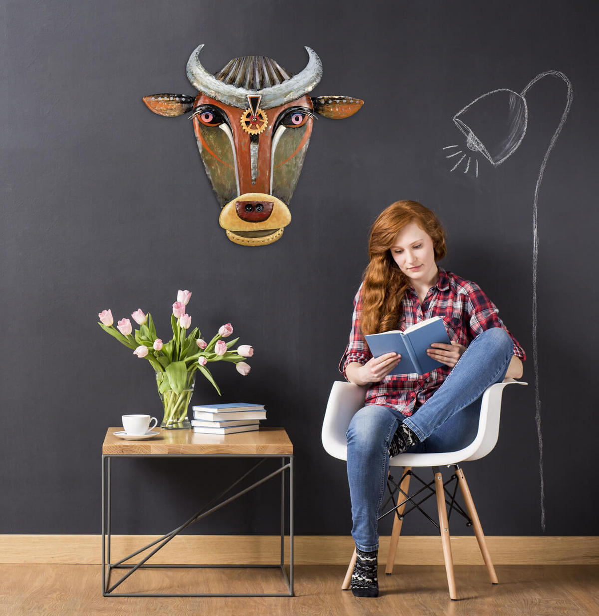 METALLBILD Kupfer 79/77 cm - Grün/Kupferfarben, Metall (2.1/77cm) - KUNSTLOFT