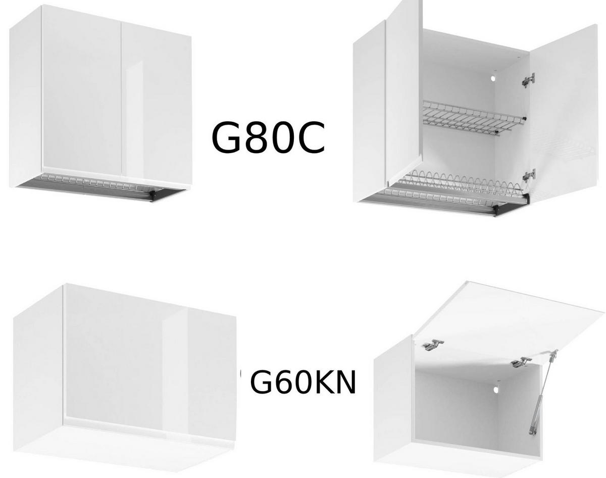 KÜCHENINSEL 360 cm - Aspen KA22-M360 - Weiß/Hochglanz - Weiß Hochglanz, Holz/Holzwerkstoff (360/212/58cm)