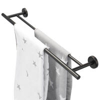 BADETUCHSTANGE PIAZZA BLACK, schwarz - Schwarz, Kunststoff (70/6/14cm) - bremermann