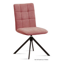 ESSZIMMERSTUHL drehbar (8er-Set) Debora 47x91x60 Schwarz/Rosewood - Dunkelrosa/Schwarz, Kunststoff (60/91/47cm) - 58aufmkessel