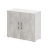AKTENSCHRANK - 2 Fächer - Weiß/Beton - Grau, Holzwerkstoff (80/72/34.4cm) - Röhr
