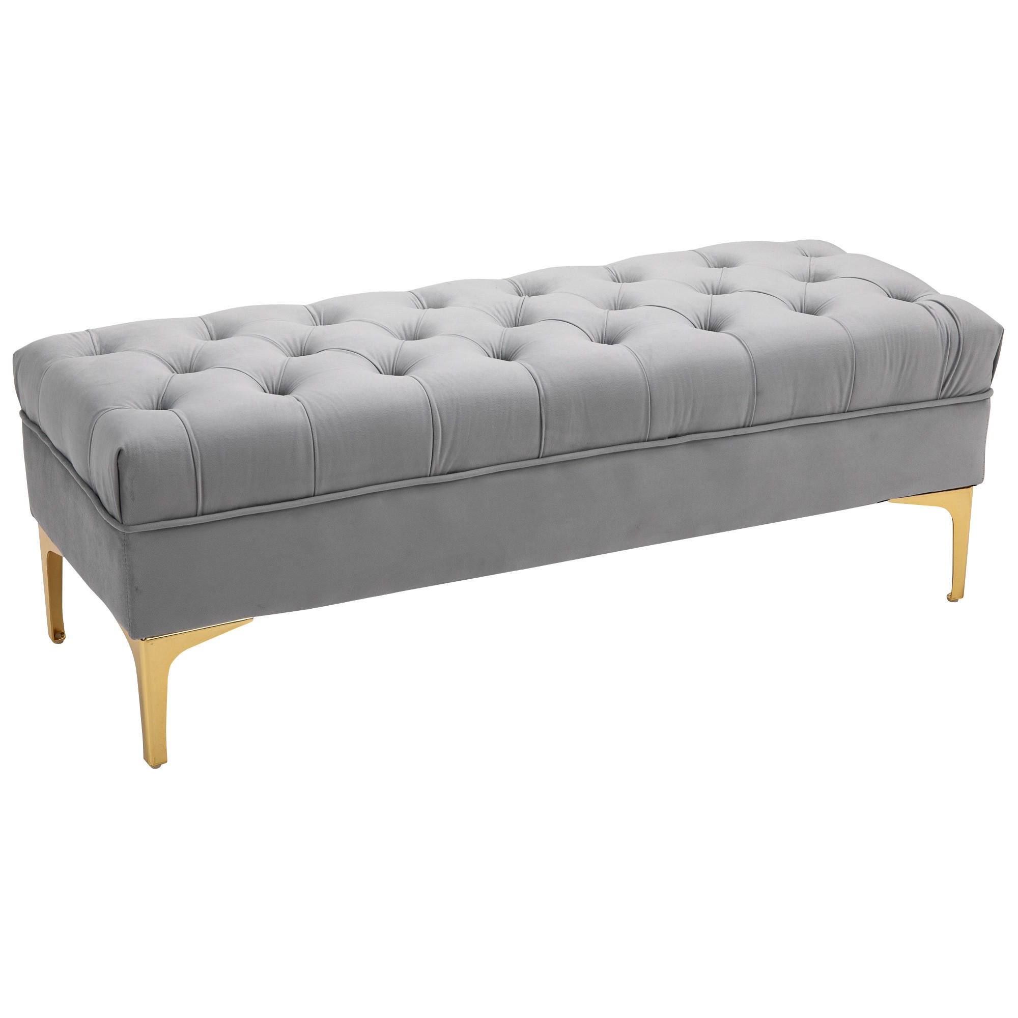 SITZBANK - Grau, Textil/Metall (118/45/42cm) - Jamb