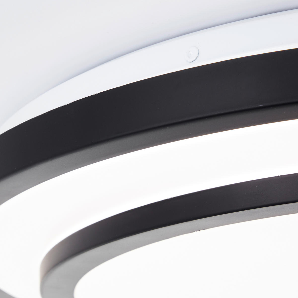 WANDLEUCHTE Luciano Schwarz/Weiß 49,5/49,5/7 cm - Multicolor, Metall (49.5/7/49.5cm) - Brilliant