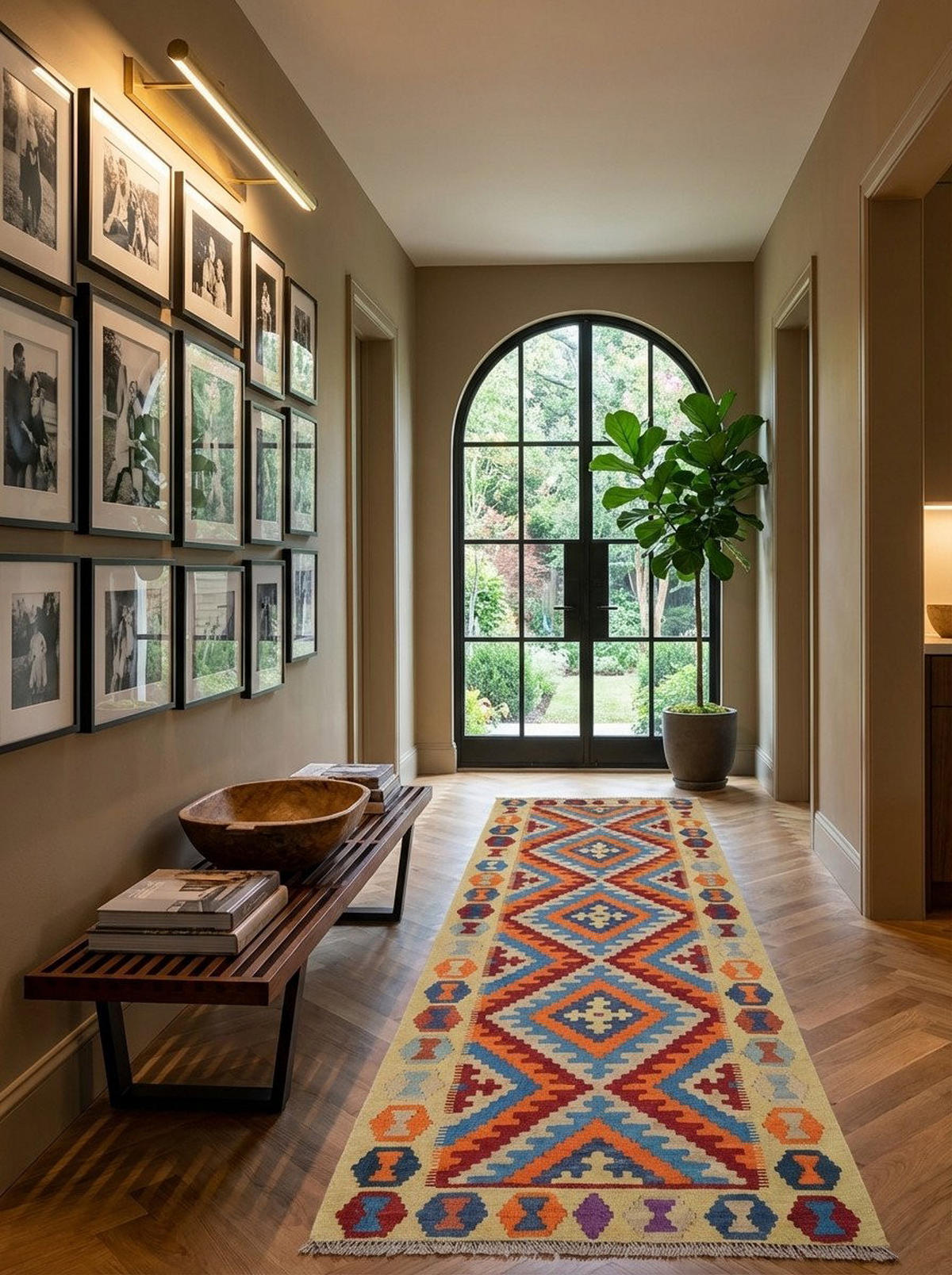 HANDWEBTEPPICH Kelim Gashgai Rot 243/85 cm - Rot, Textil (85/243cm) - Looma