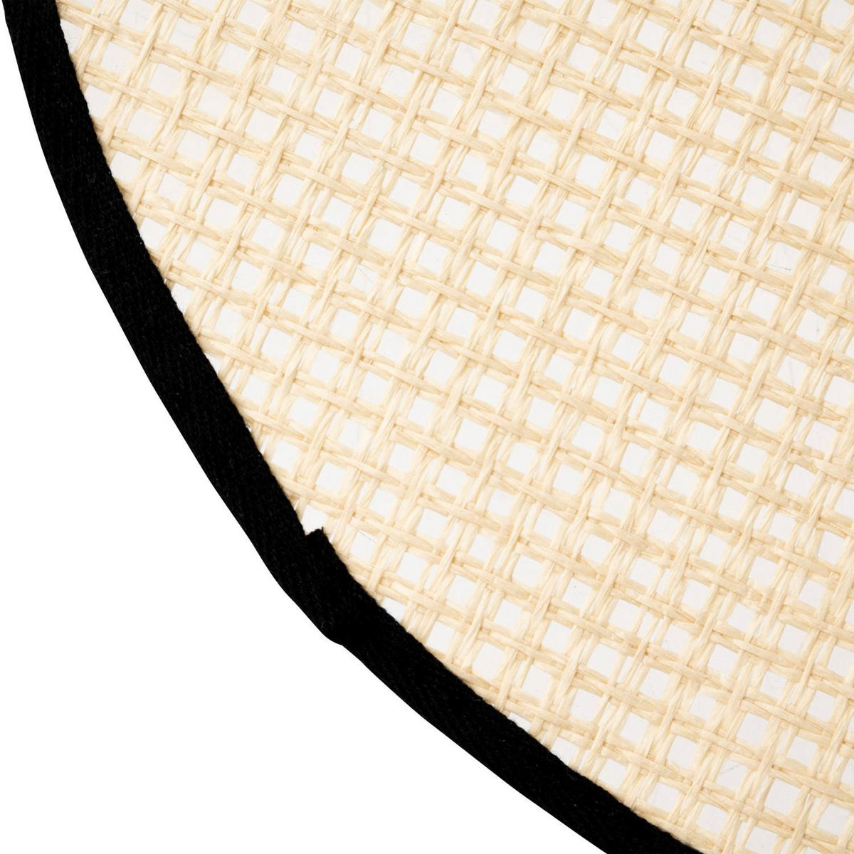 TISCHSET Jute Rivi Ø 38 cm - Schwarz, Naturmaterialien (38cm) - Secret de Gourmet