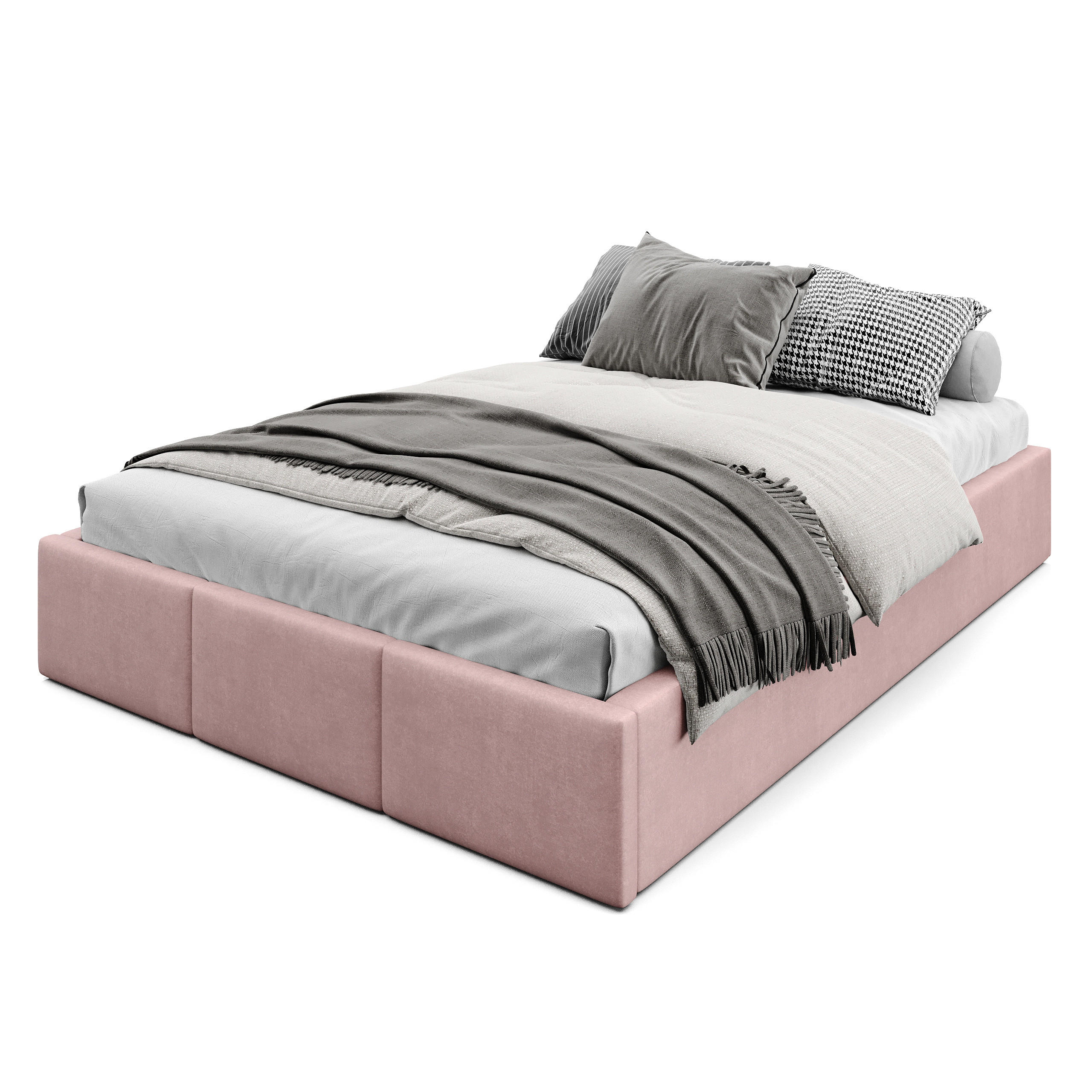 POLSTERBETT für Schlafzimmer Bett mit Stauraum Rosa 140x200cm - Rosa, Holzwerkstoff/Textil (160/200cm) - Muralo