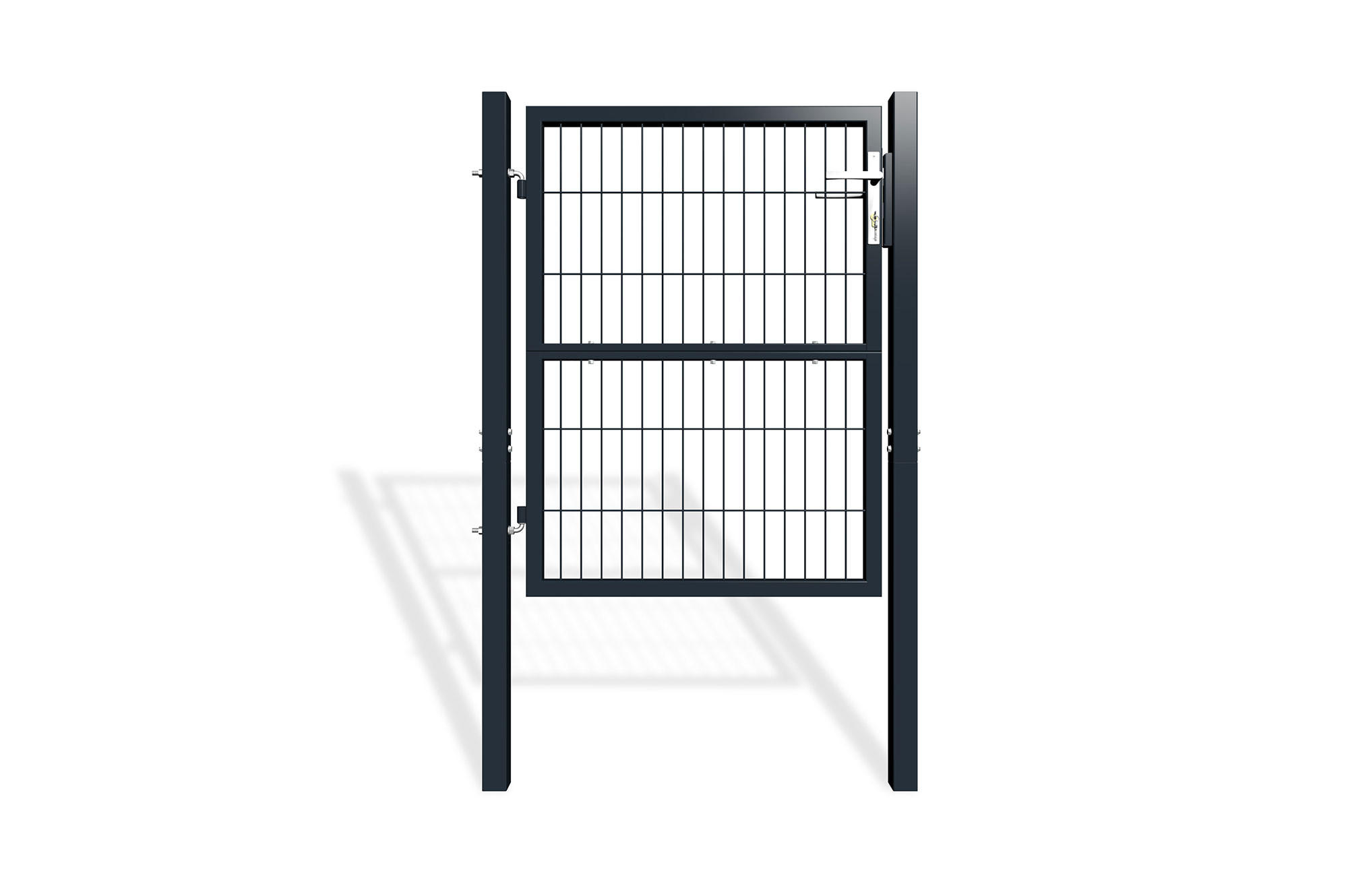 GITTERTOR Razo grau 1m H.120cm Metall - Grau, Metall (106/126cm) - Casanoov