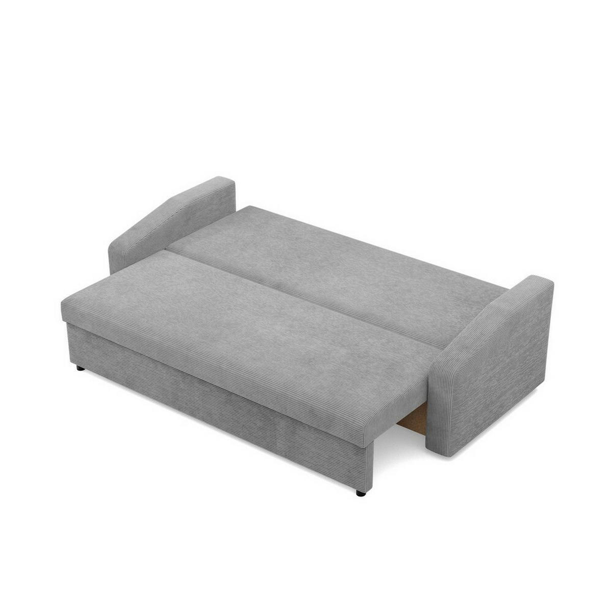 SOFA Neo mit abgeschrägter Armlehnen hellgrau - Hellgrau, Textil (220/92/92cm) - SIMKAM Furniture