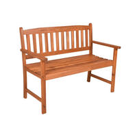 GARTENBANK Torben 2-Sitzer Terrassenbank - Braun, Holz (110/86/56cm) - DELUKE