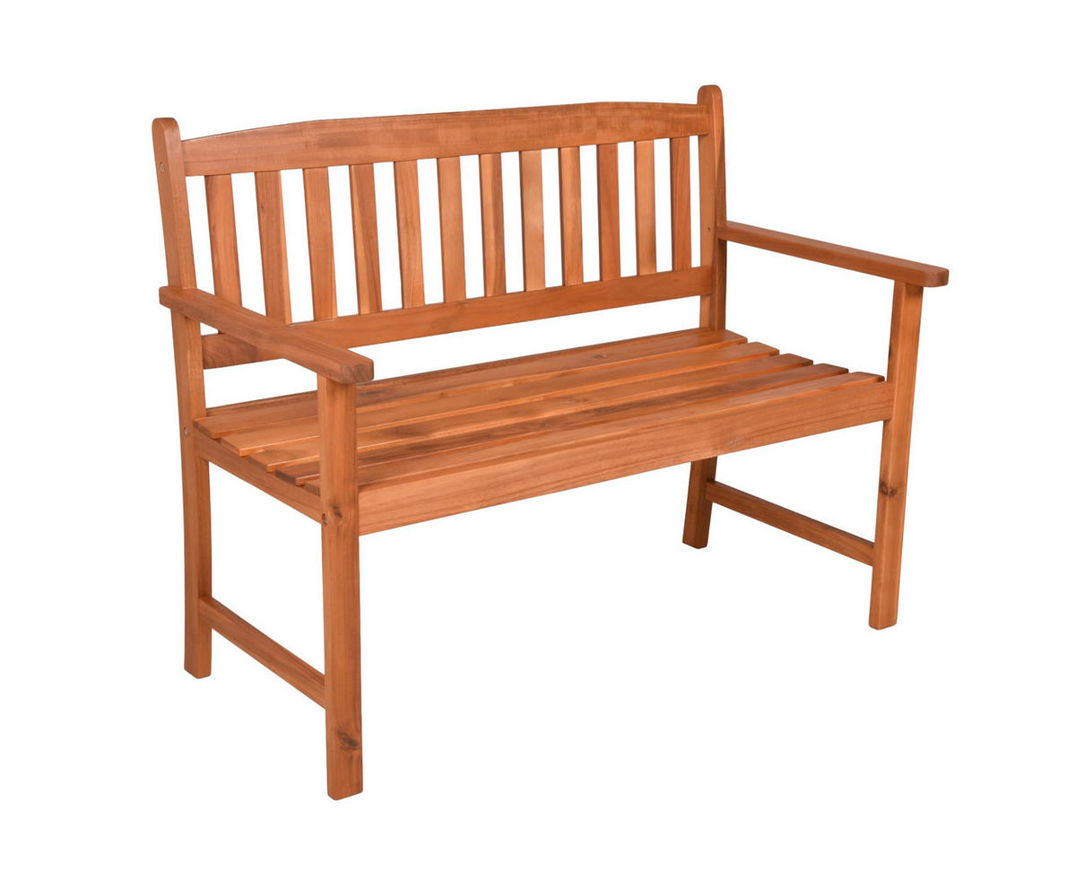 GARTENBANK Torben 2-Sitzer Terrassenbank - Braun, Holz (110/86/56cm) - DELUKE