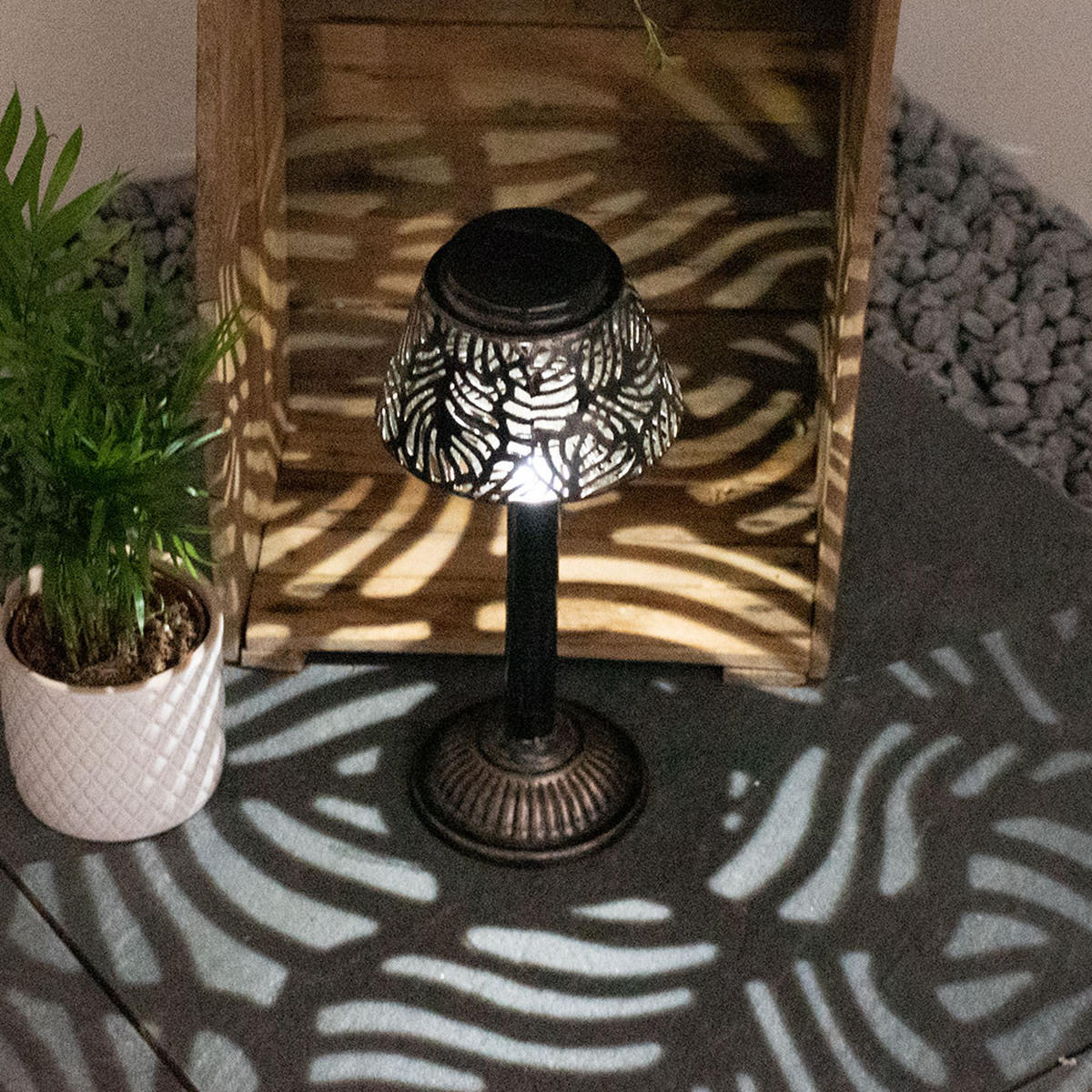 LED AUSSENLEUCHTE Metall Kupfer - Kupferfarben, Metall (13.8/13.8/27cm) - Globo Lighting