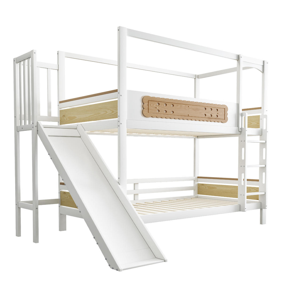 ETAGENBETT Modell Hausform Holzfarbe - Naturfarben, Holz (90/200cm) - ComfortXL