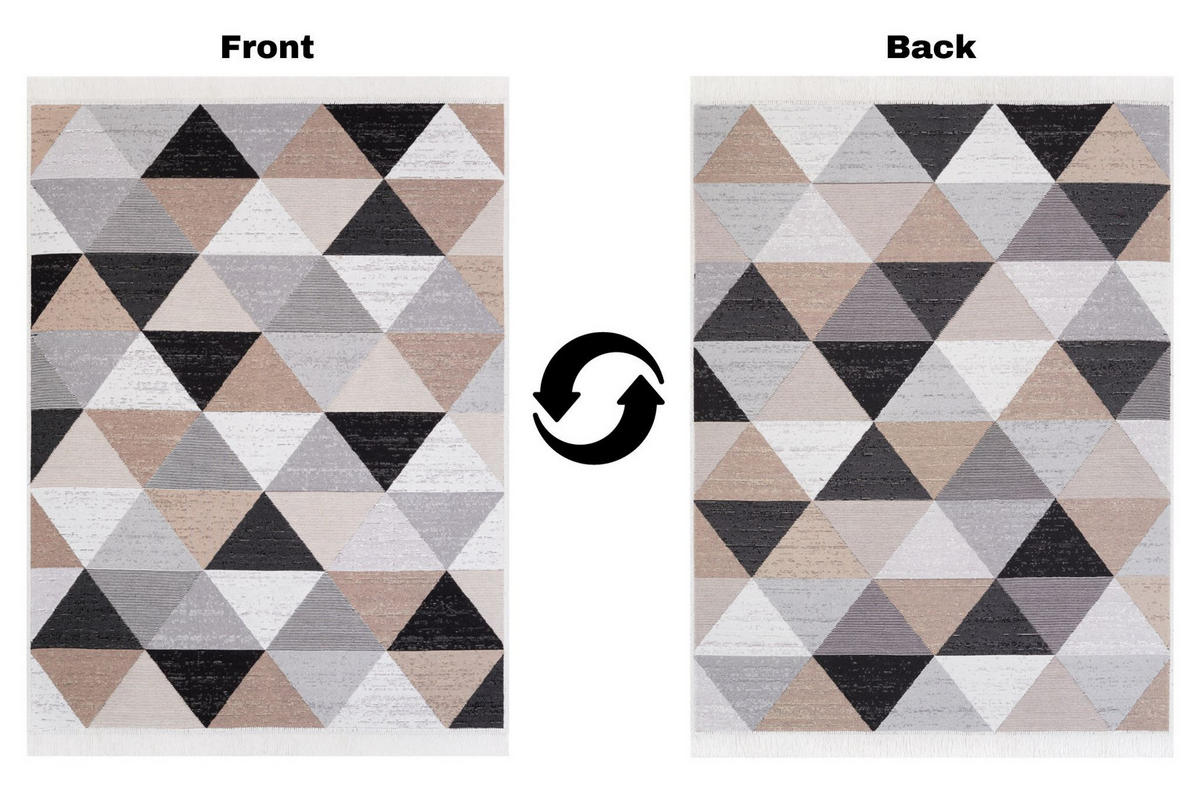 2707 KANUNI AZTECA 80/200 cm - Beige/Schwarz, Naturmaterialien (80/200cm) - Tapiso