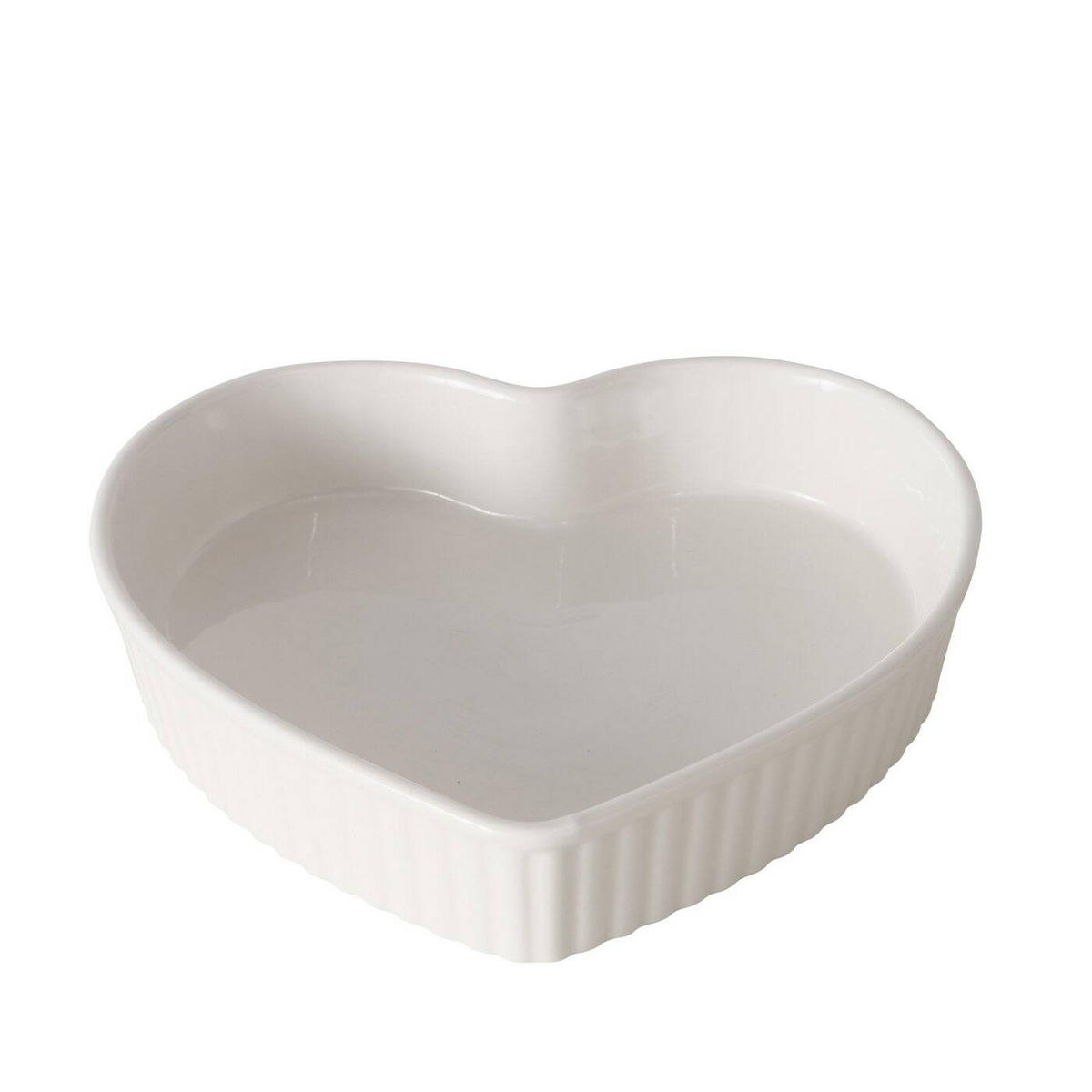 BACKFORMEN Herzform 2er-Set - Weiß, Keramik (22/4.5/22cm) - Boltze Home