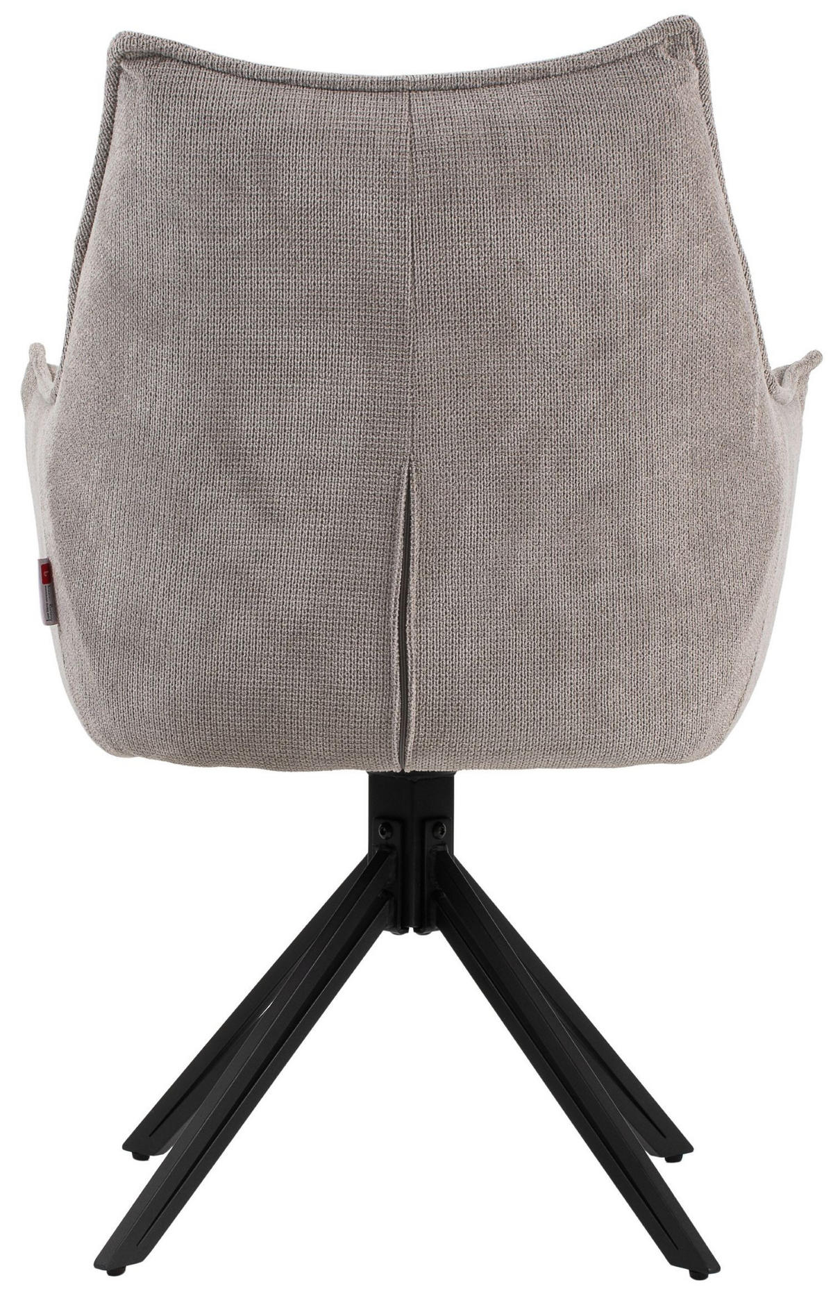DININGSESSEL Ginosa - drehbar - hellgrau - Hellgrau/Schwarz, Textil/Metall (62/90/66cm) - bene living