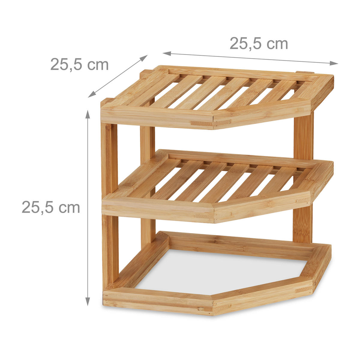 SCHRANKEINSATZ - Hellbraun, Holz (25.5/25.5/25.5cm) - Relaxdays