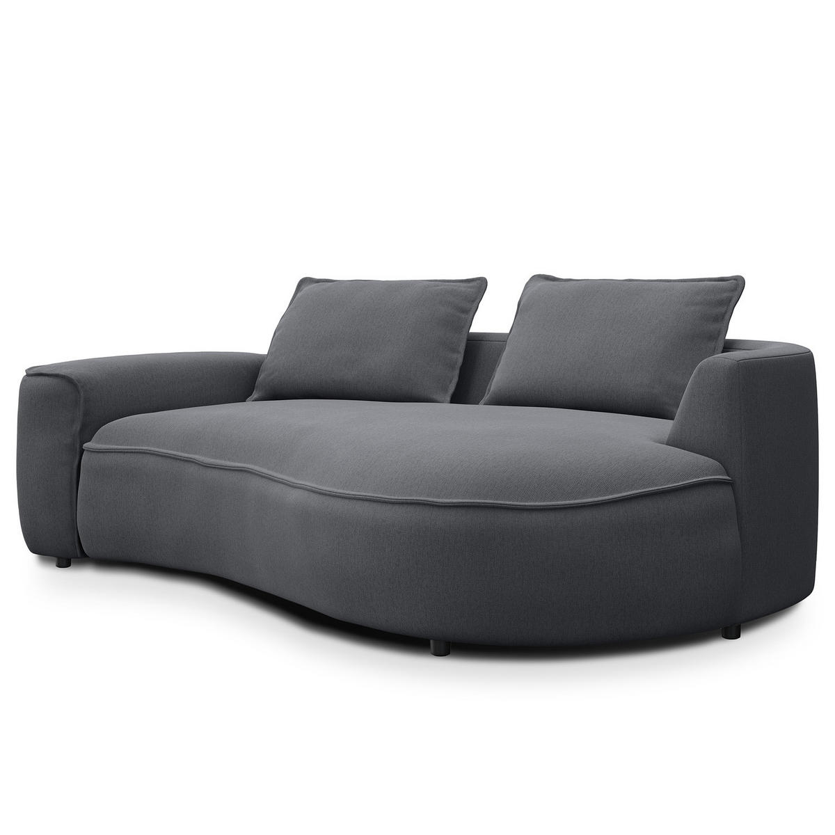 2,5-SITZER SOFA - Grau, Textil (217/82/156cm) - home24