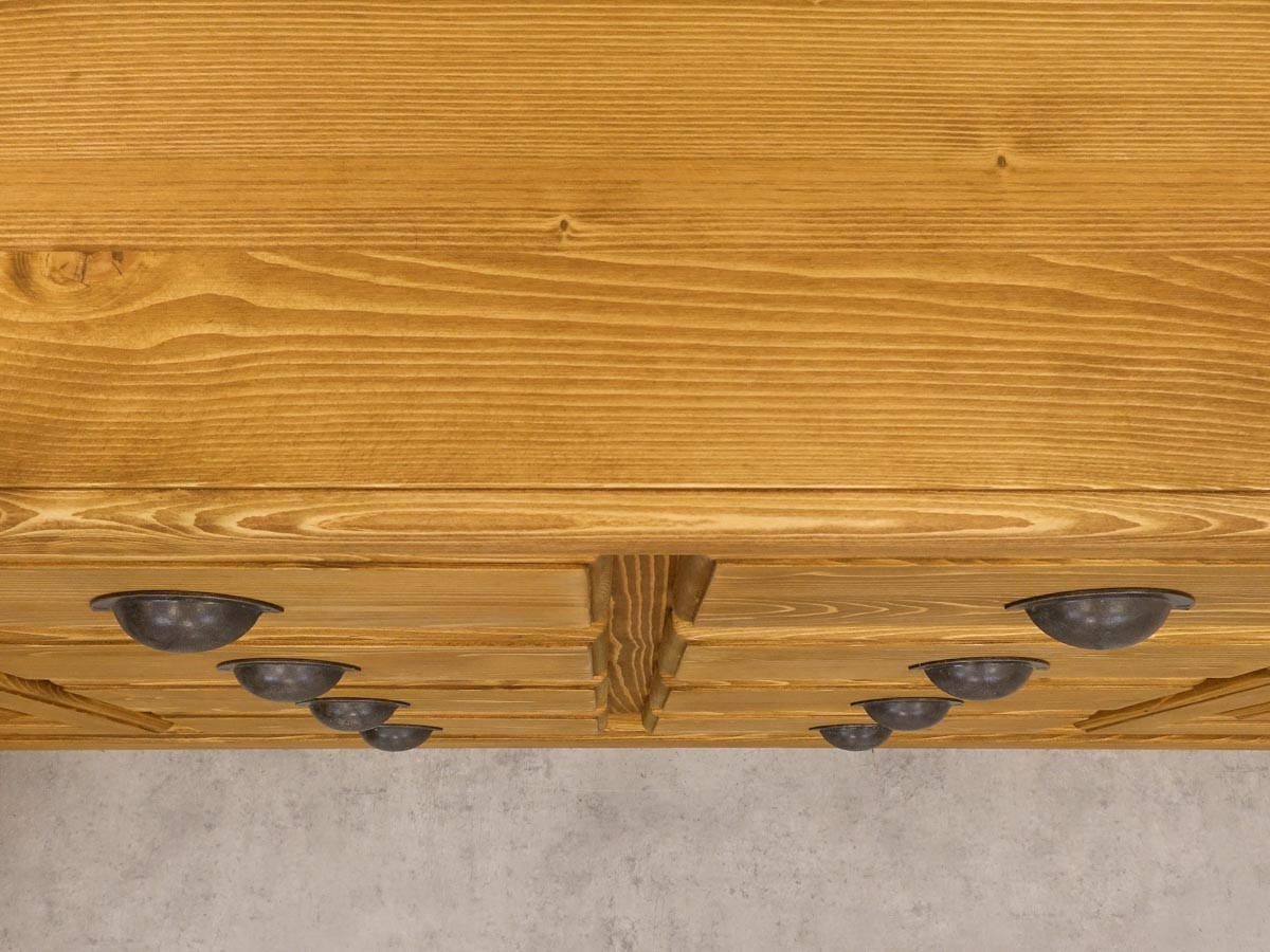 KOMMODE aus Massivholz CHARLOTTE 2 - Hellbraun, Holz (200/90/50cm) - Seart