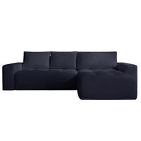 ECKSOFA Portland Schwarz Rechts - Schwarz, Holz/Kunststoff (250/165cm) - Graingold