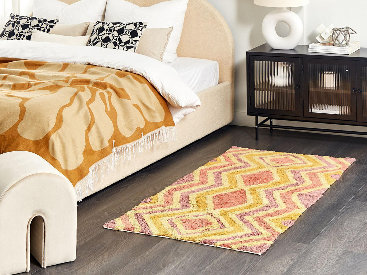 KURZFLOR-TEPPICH Canakkale 150/80 cm - Multicolor, Textil (80/150cm) - Beliani