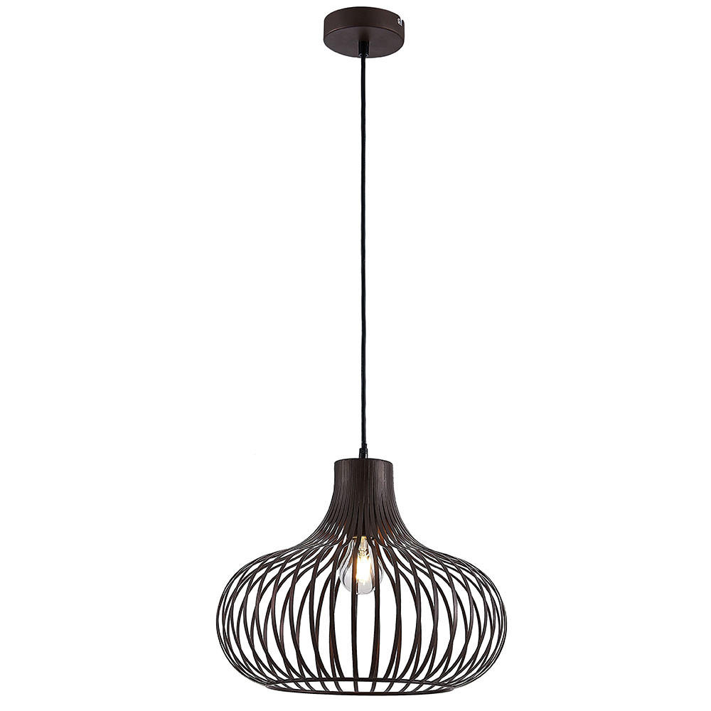 LED PENDELLEUCHTE MATEO, Metall, rostfarben matt - Bronzefarben, Metall (40/40/150cm) - Nowa