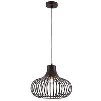 LED PENDELLEUCHTE MATEO, Metall, rostfarben matt - Bronzefarben, Metall (40/40/150cm) - Nowa