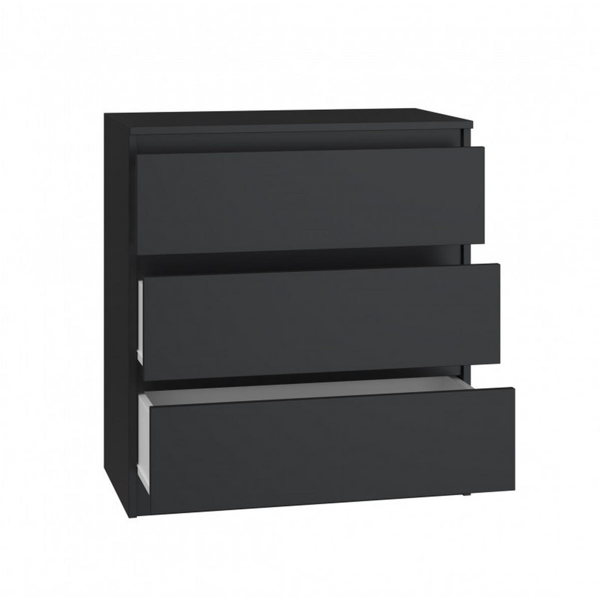 KOMMODE Schwarz 70/75/40 - Schwarz, Holzwerkstoff (70/75/40cm) - RAUMHIRSCH FURNITURE