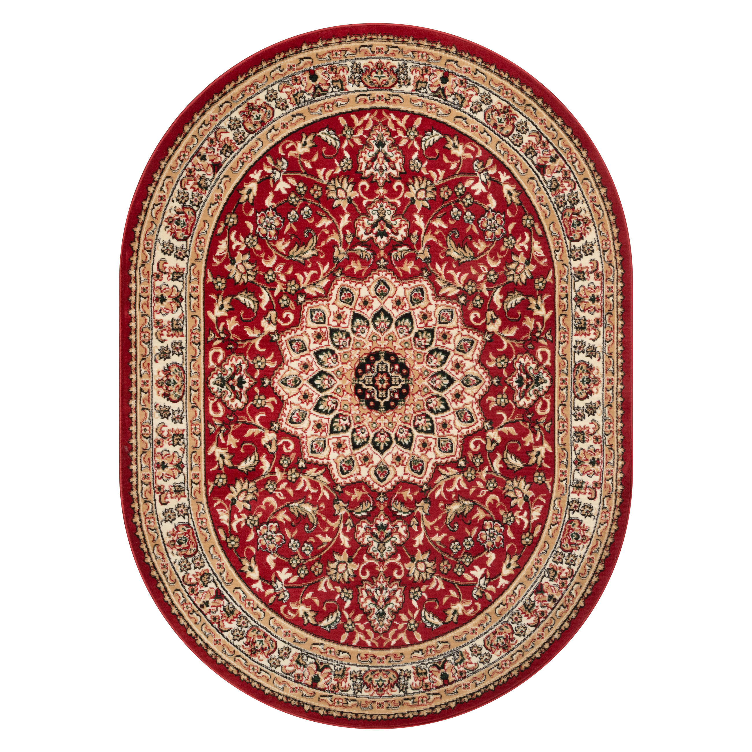 TEPPICH ATLAS oval rot orientalisch 180/250 cm - Rot, Textil (180/250cm) - Tapiso