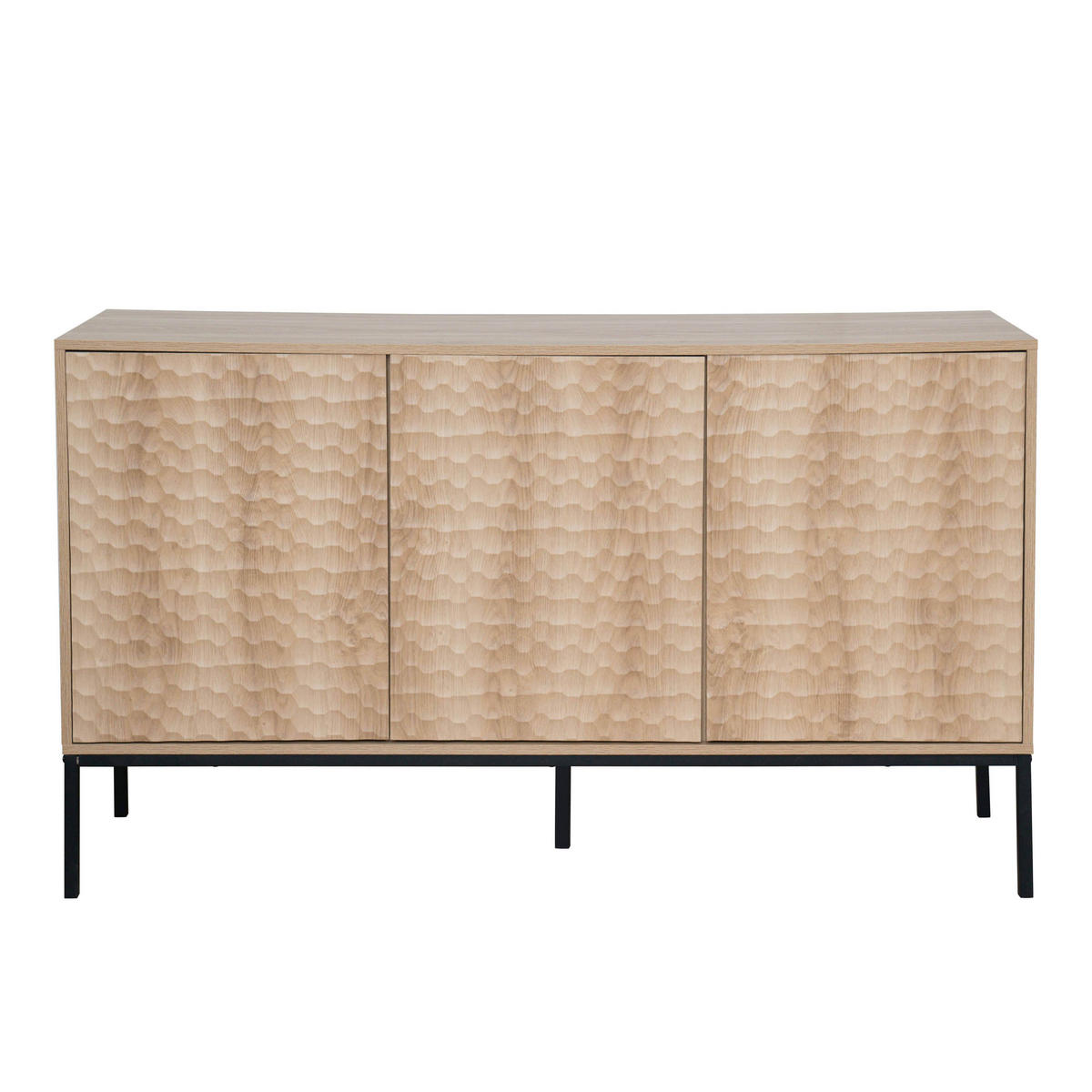 SIDEBOARD, helles Holzeffekt - Beige, Holz (40/85/147cm) - Oviala