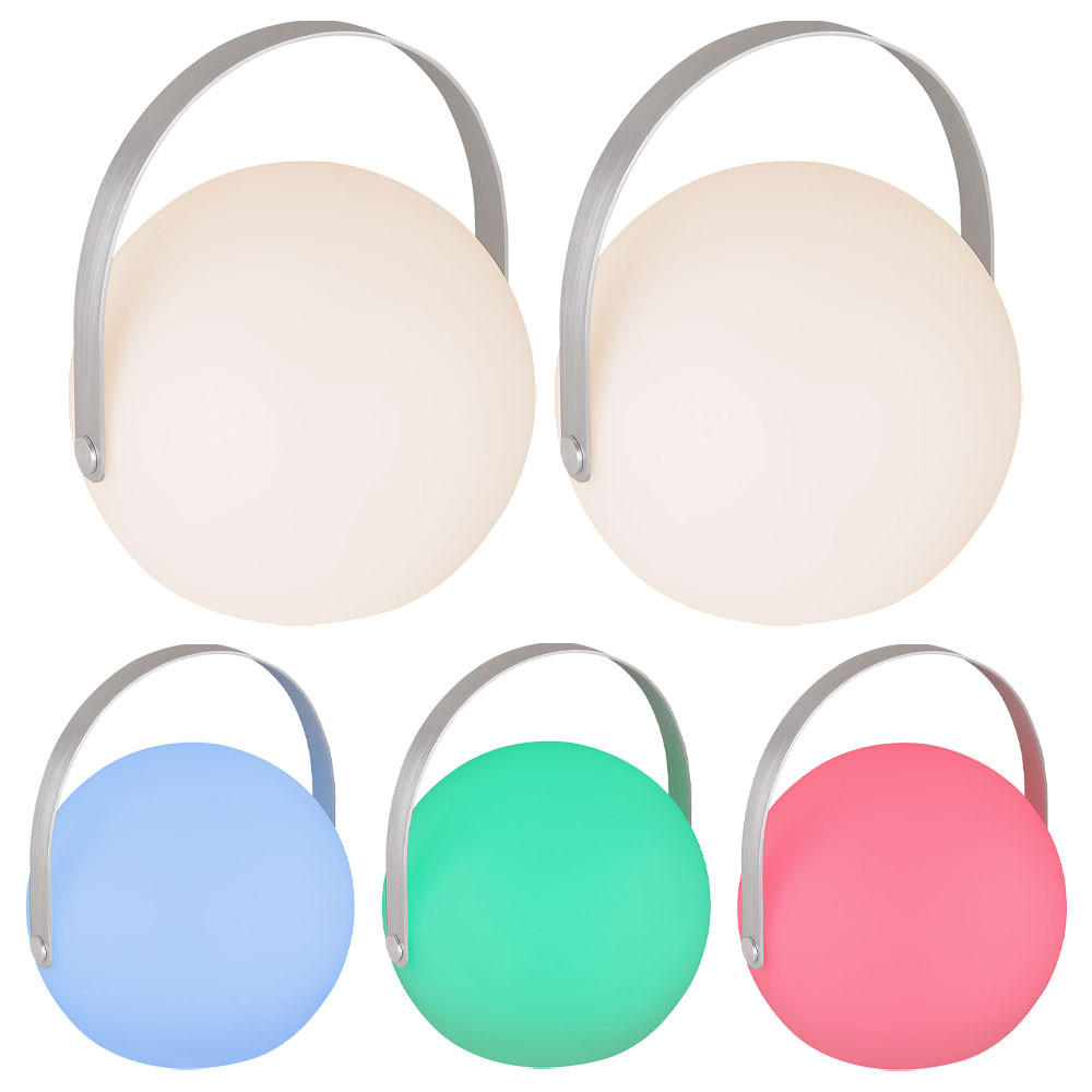 LED AUSSENLEUCHTE Kugel Weiß - Weiß, Metall (18.9/18.9/21cm) - Globo Lighting